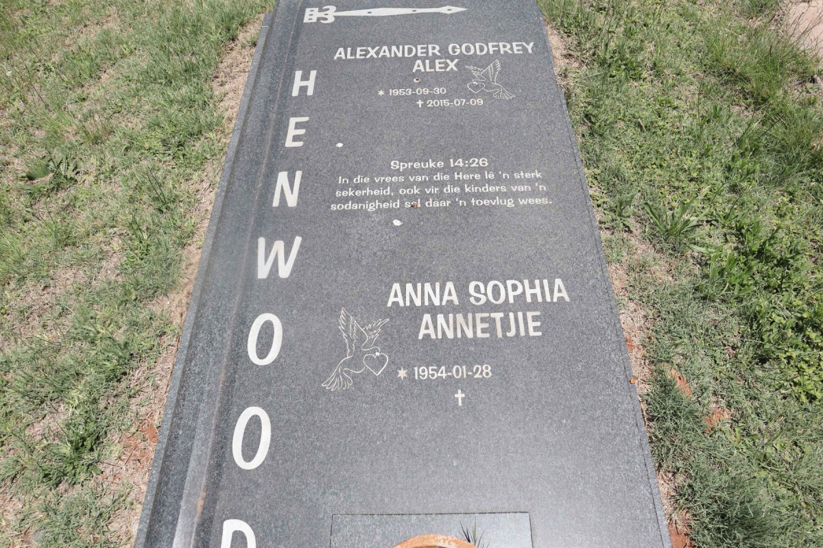 HENWOOD Alexander Godfrey 1953-2015 & Anna Sophia 1954- _2