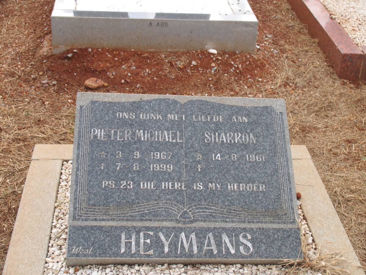HEYMANS Pieter Michael 1967-1999 &amp; Sharron 1961-