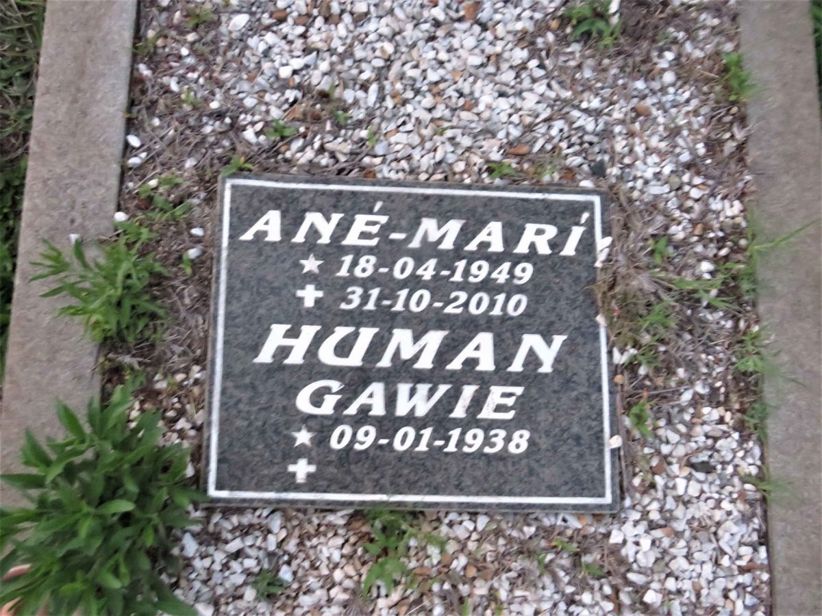 HUMAN Gawie 1938-  & Ane-mari 1949-2010