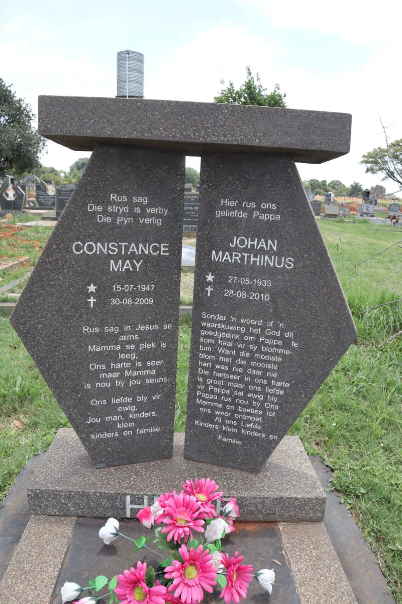 HEINE Johan Marthinus 1933-2010 & Constance May 1947-2009