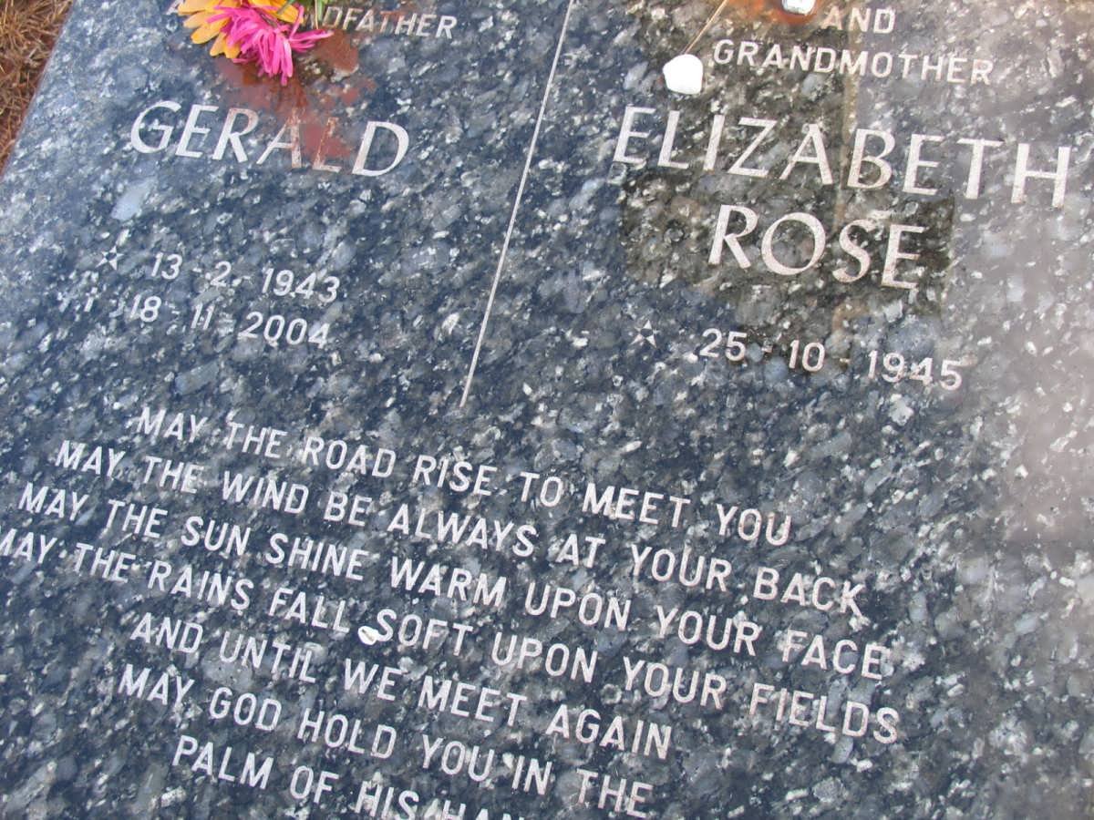 HENNELLY Gerald 1943-2004 &amp; Elizabeth Rose 1945-