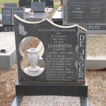 JAGER Louwrens, de 1954-1988