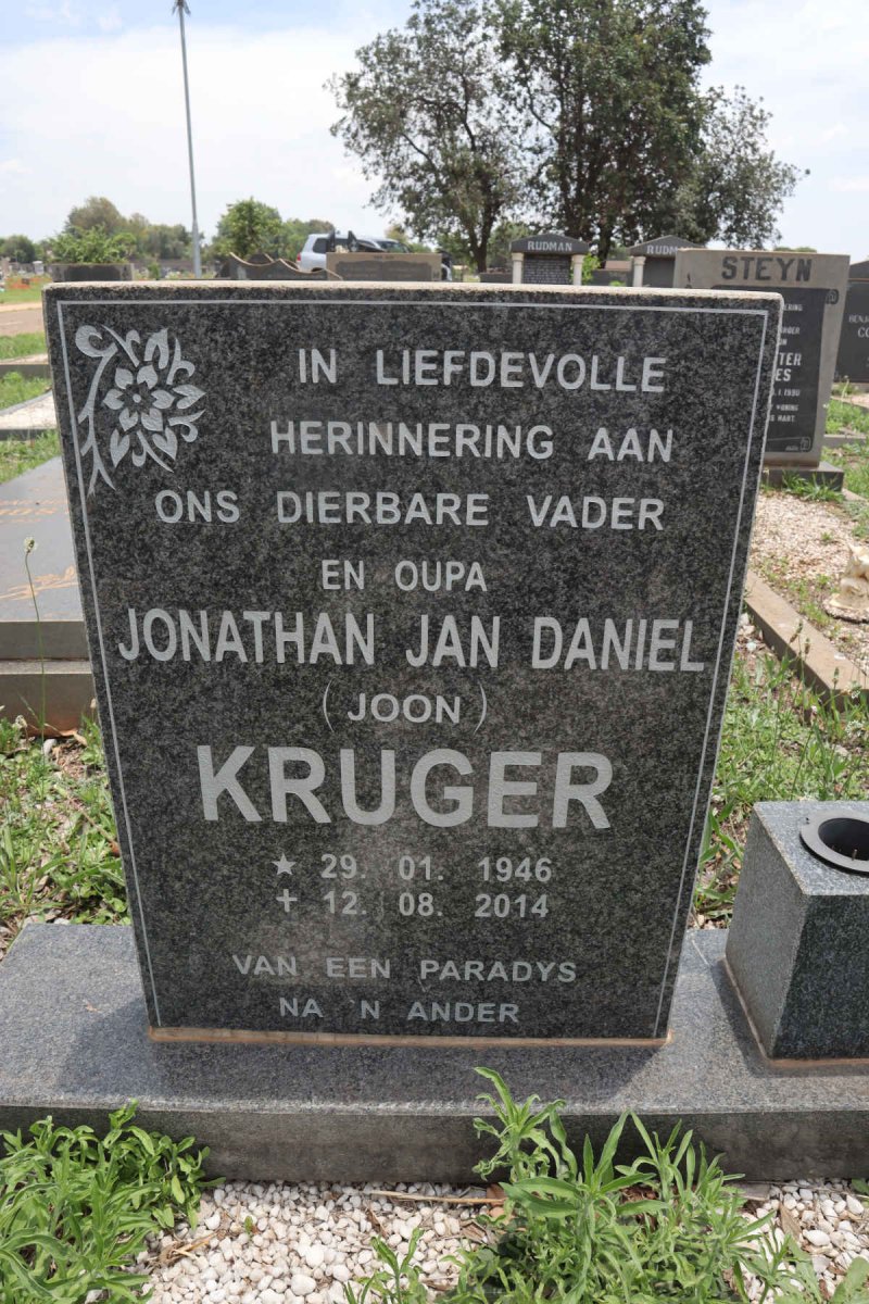 KRUGER Jonathan Jan Daniel 1946-2014