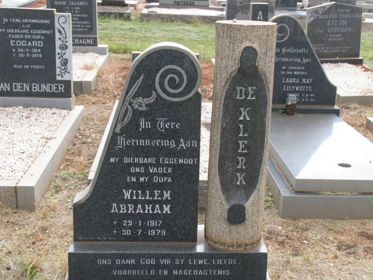 KLERK Willem Abraham, de 1917-1979