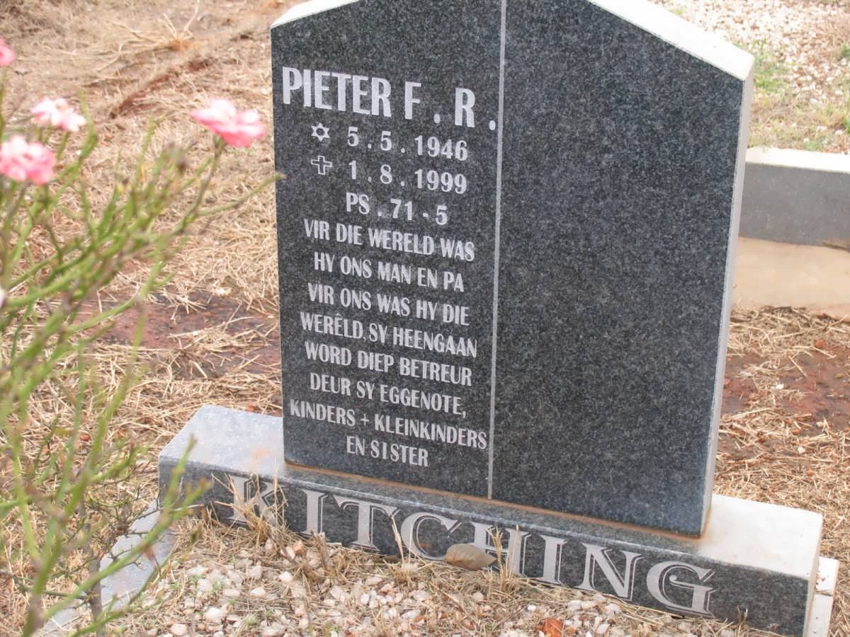 KITCHING Pieter F.R. 1946-1999