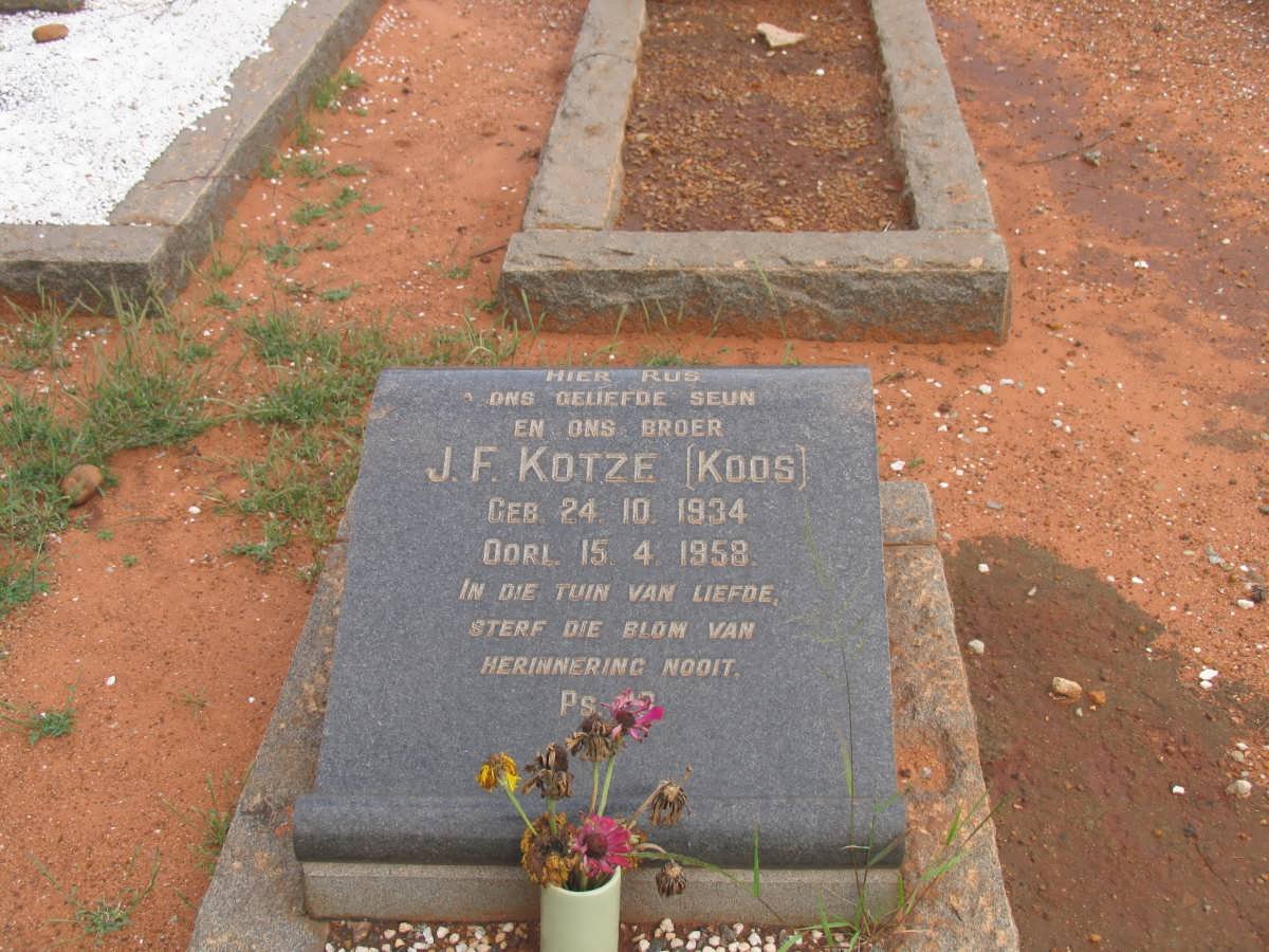 KOTZE J.F. 1934-1958