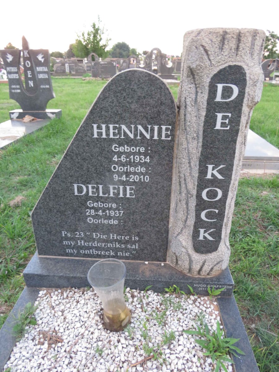 KOCK Hennie, de 1934-2010 & Delfie 1937- 