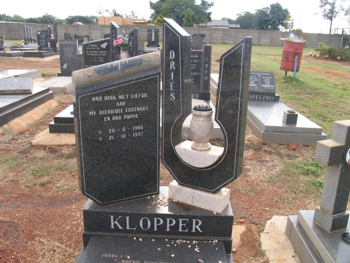 KLOPPER Dries 1946-1997
