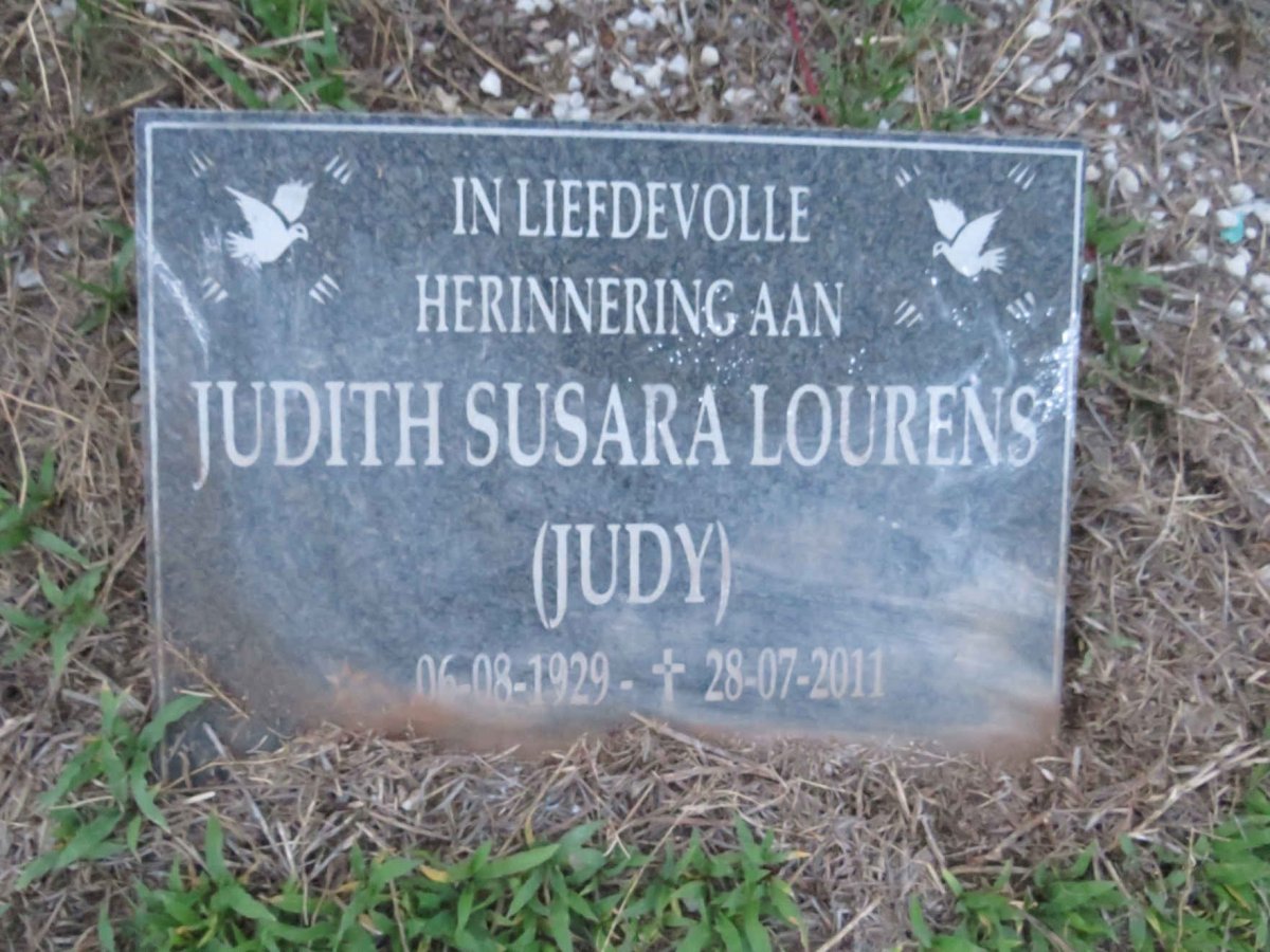 LOURENS Judith Susara 1929-2011