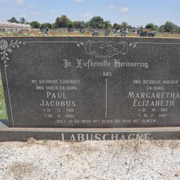 LABUSCHAGNE Paul Jacobus 1918-1980 & Margaretha Elizabeth 1913-1983