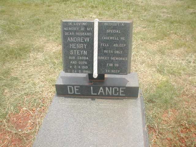 LANGE Andrew Henry Steyn, de 1919-1980