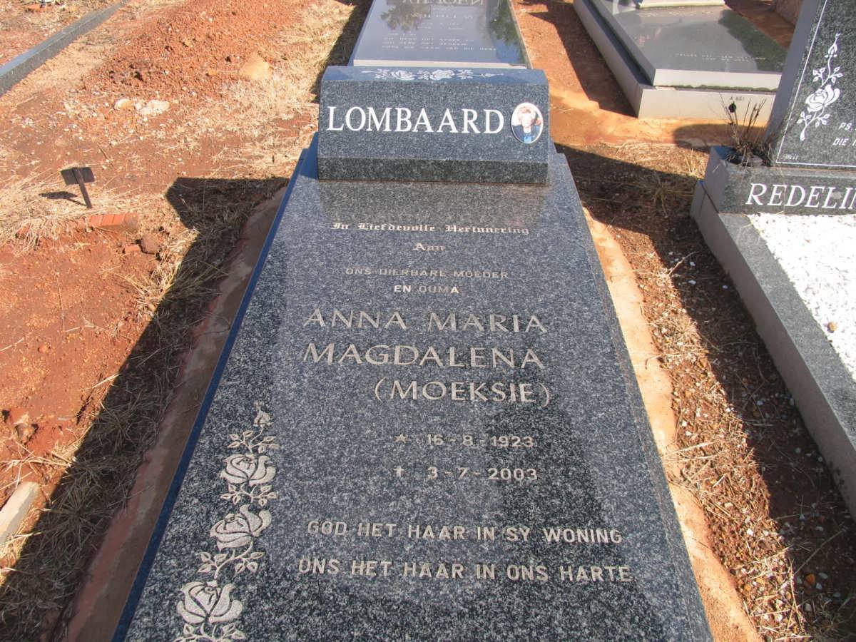 LOMBAARD Anna Maria Magdalena 1923-2003
