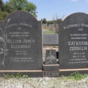 LEESON William James Alexander 1919-1969 & Catharina Cornelia 1921-2011