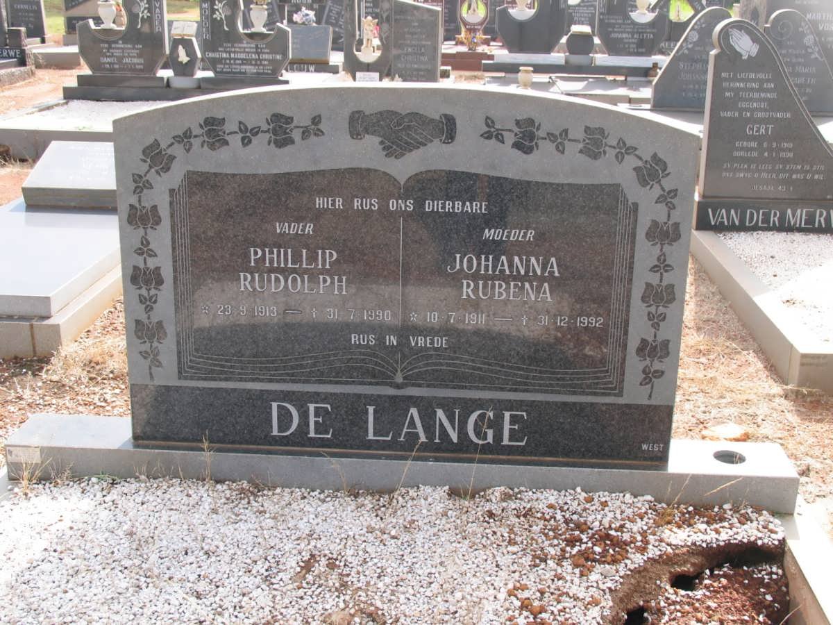 LANGE Phillip Rudolph, de 1913-1990 &amp; Johanna Rubena 1911-1992