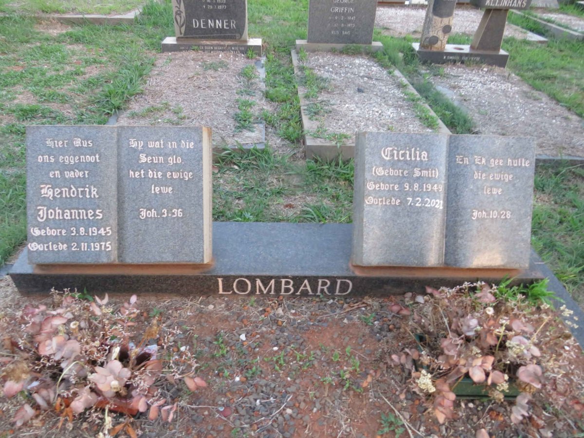 LOMBARD Hendrik Johannes 1945-1975 & Cicilia SMIT 1949-2021