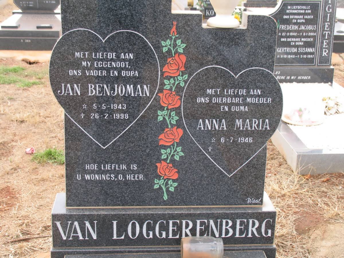 LOGGERENBERG Jan Benjoman, van 1943-1998 &amp; Anna Maria 1946-