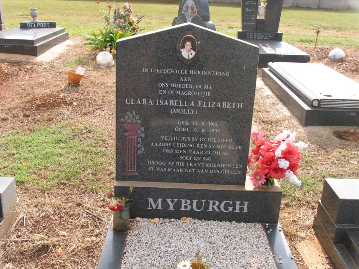 MYBURGH Clara Isabella Elizabeth 1912-1996