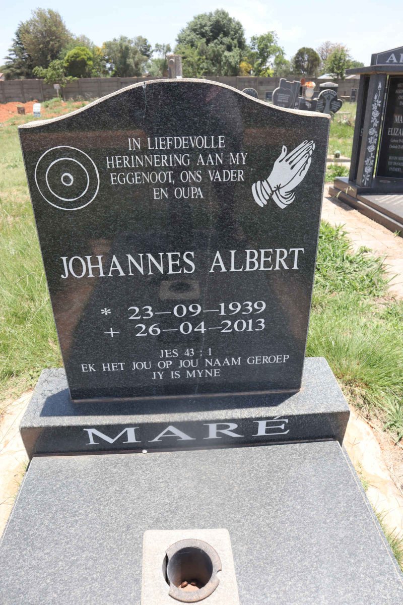 MARE Johannes Albert 1939-2013