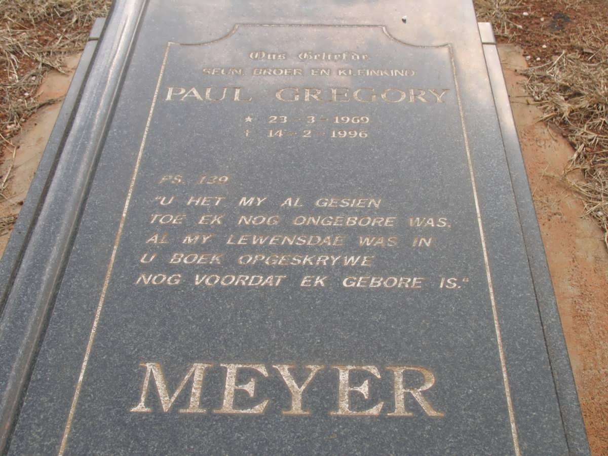 MEYER Paul Gregory 1969-1996