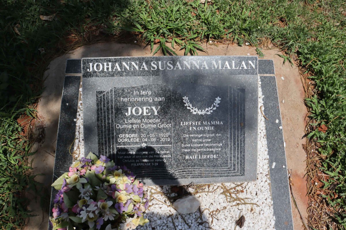 MALAN Johanna Susanna 1929-2019