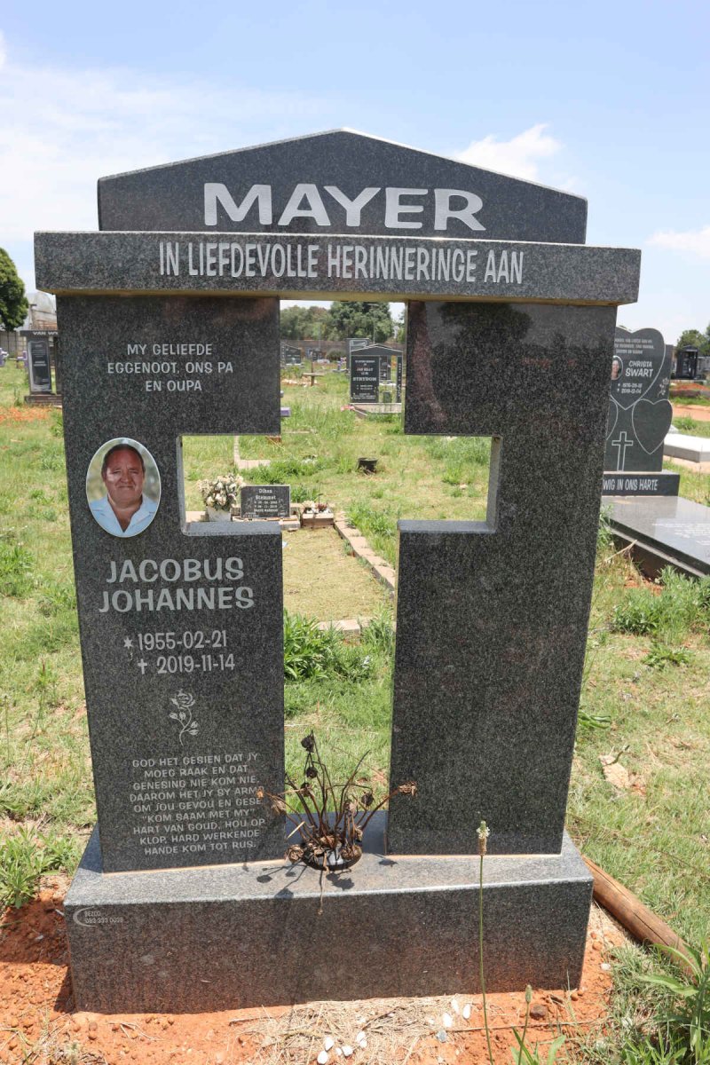 MAYER Jacobus Johannes 1955-2019