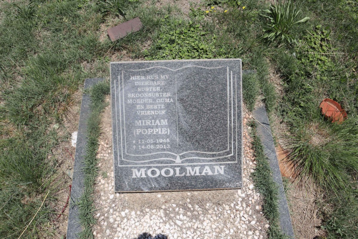 MOOLMAN Miriam 1945-2013