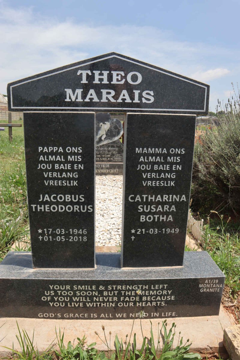 MARAIS Jacobus Theodorus 1946-2018 & Catharina Susara BOTHA 194
