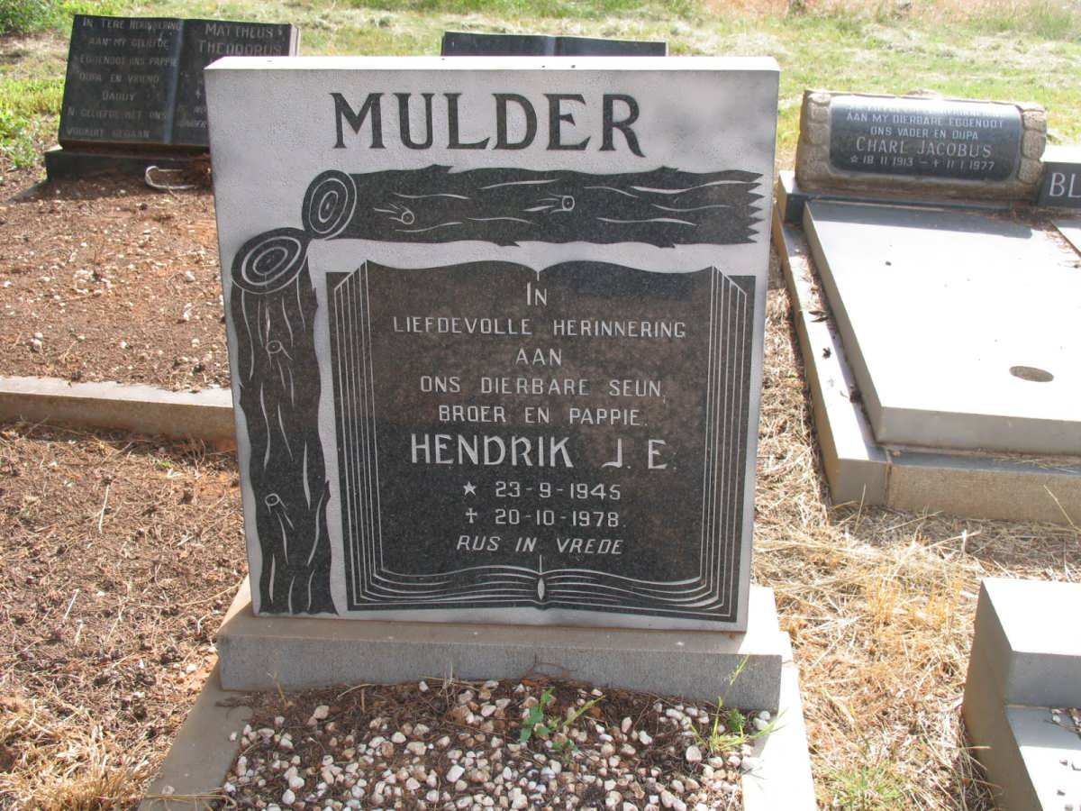 MULDER Hendrik J.E. 1945-1978