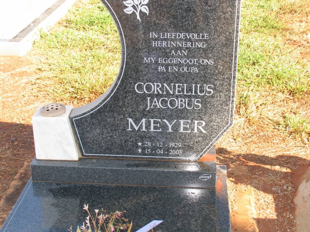 MEYER Cornelius Jacobus 1929-2003