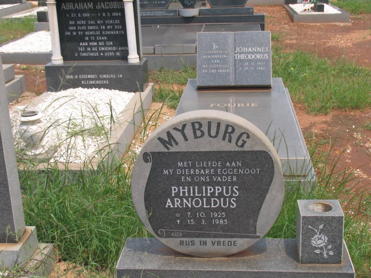 MYBURG Philippus Arnoldus 1925-1985