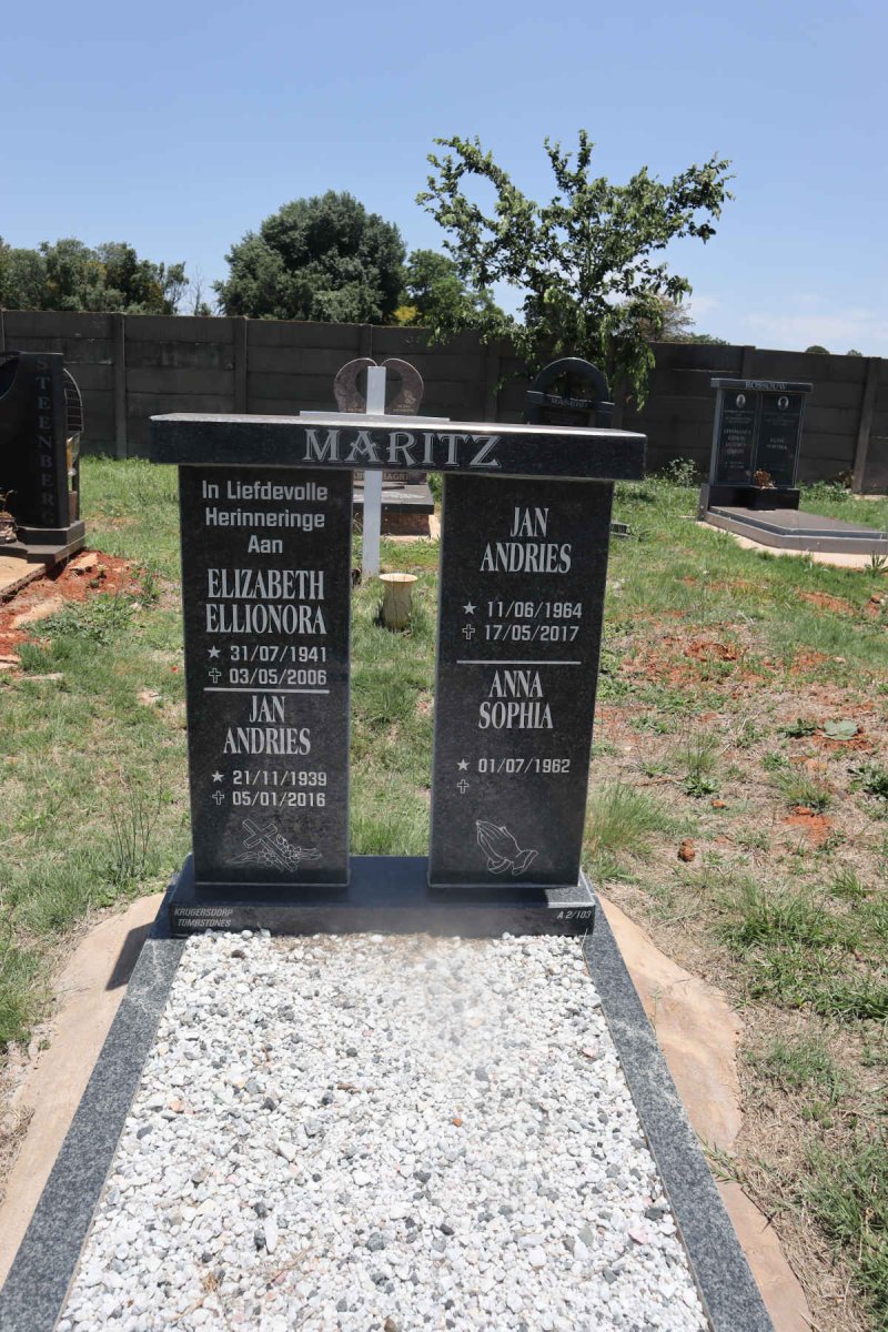 MARITZ Jan Andries 1939-2016 & Elizabeth Ellionora 1941-2006 :: MARITZ Jan Andries 1964-2017 & Anna Sophia 1962- 