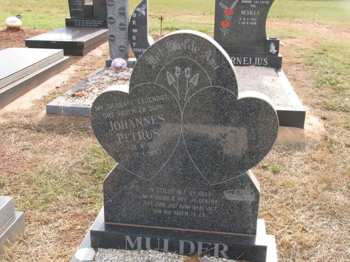 MULDER Johannes Petrus 1937-1997