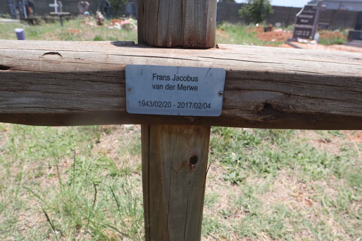 MERWE Frans Jacobus, van der 1943-2017