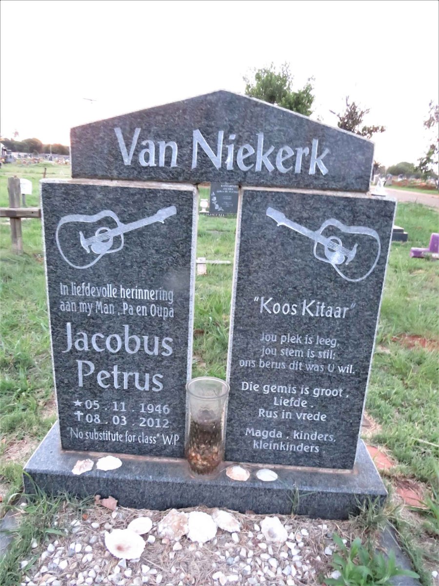 NIEKERK Jacobus Petrus, van 1946-2012