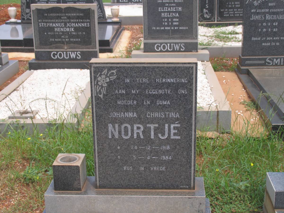 NORTJE Johanna Christina 1918-1984