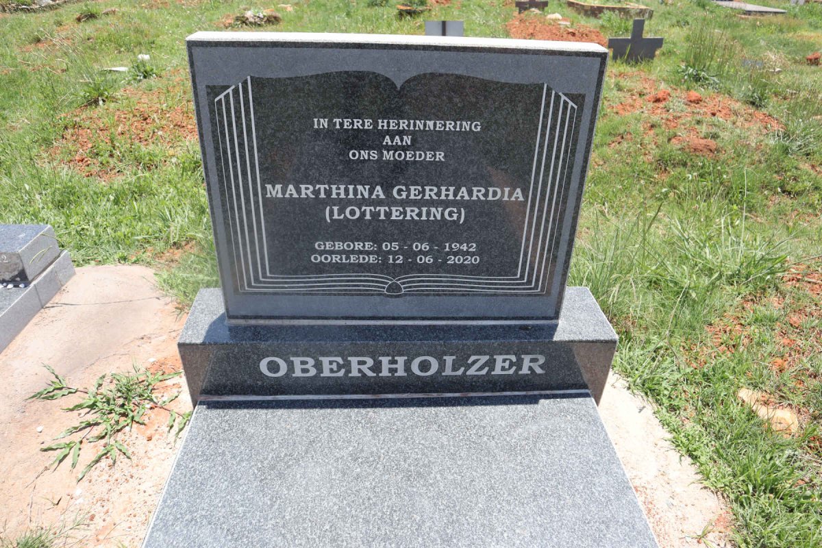 OBERHOLZER Marthina Gerhardia nee LOTTERING 1942-2020