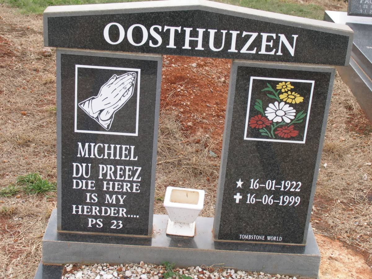 OOSTHUIZEN Michiel du Preez 1922-1999