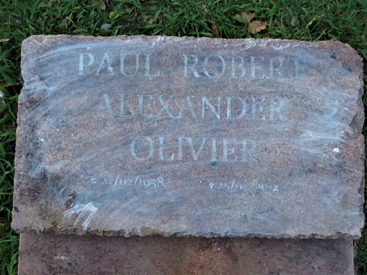 OLIVIER Paul Robert Alexander 1958-2012