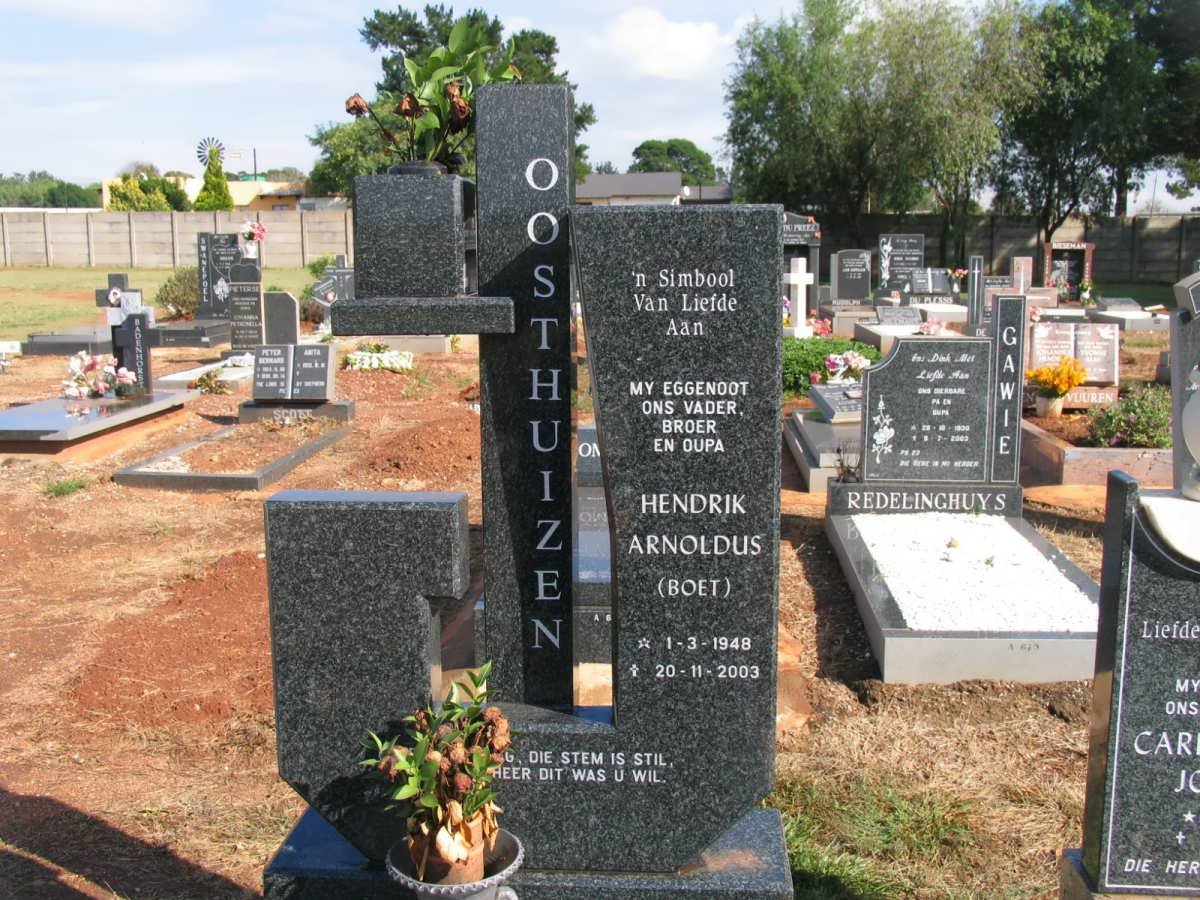 OOSTHUIZEN Hendrik Arnoldus 1948-2003