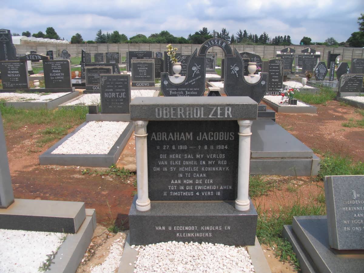 OBERHOLZER Abraham Jacobus 1918-1984