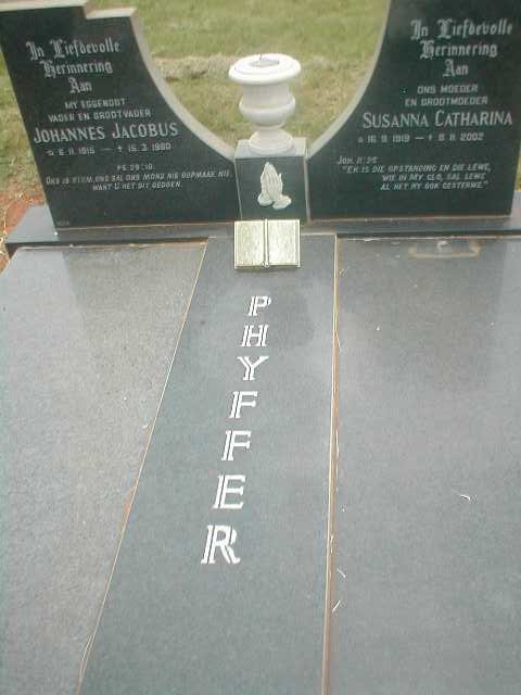 PHYFFER Johannes Jacobus 1915-1980 &amp; Susanna Catharina 1919-2002