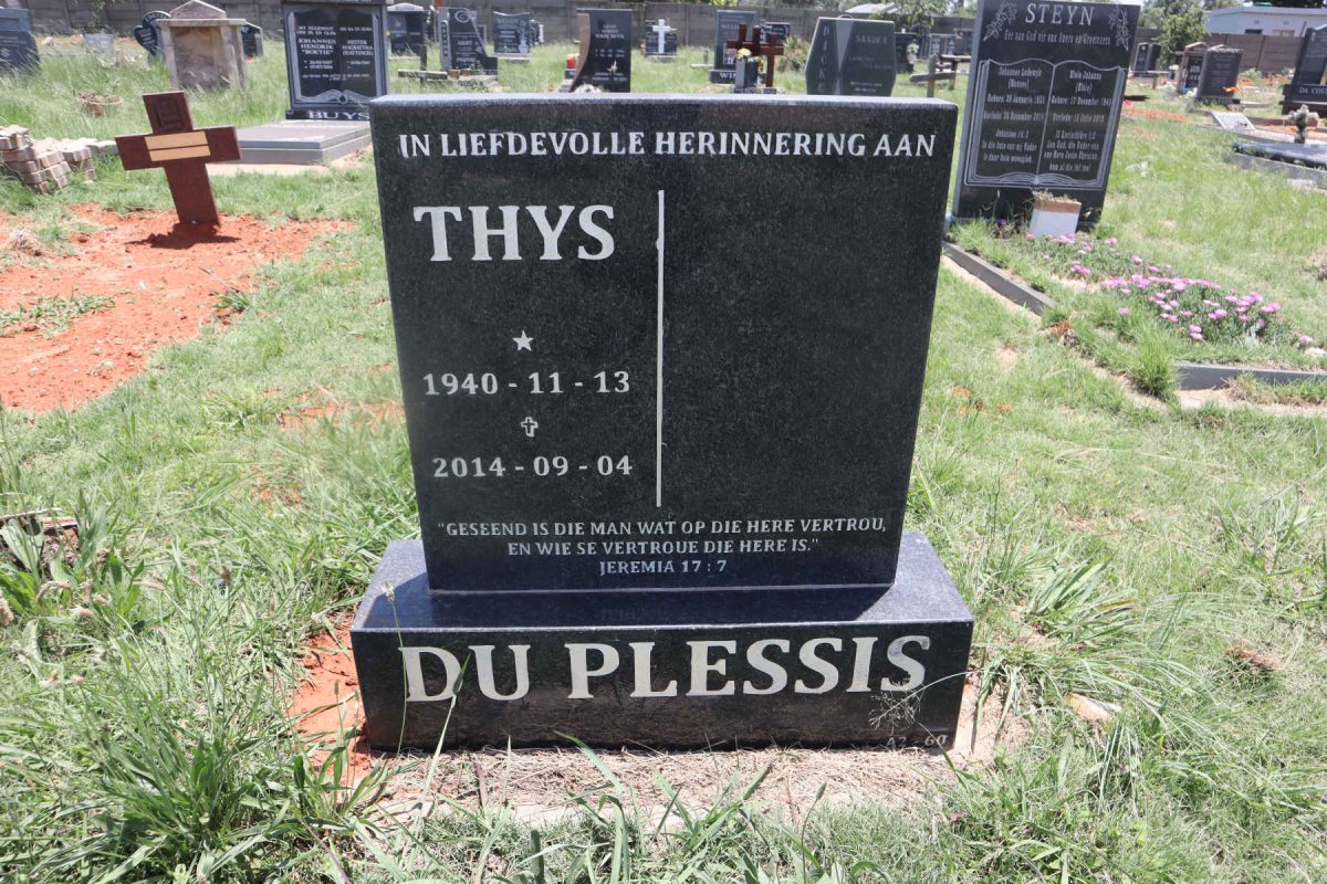 PLESSIS Thys, du 1940-2014