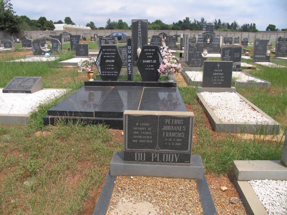 PLOOY Petrus Johannes Francois, du 1941-1985