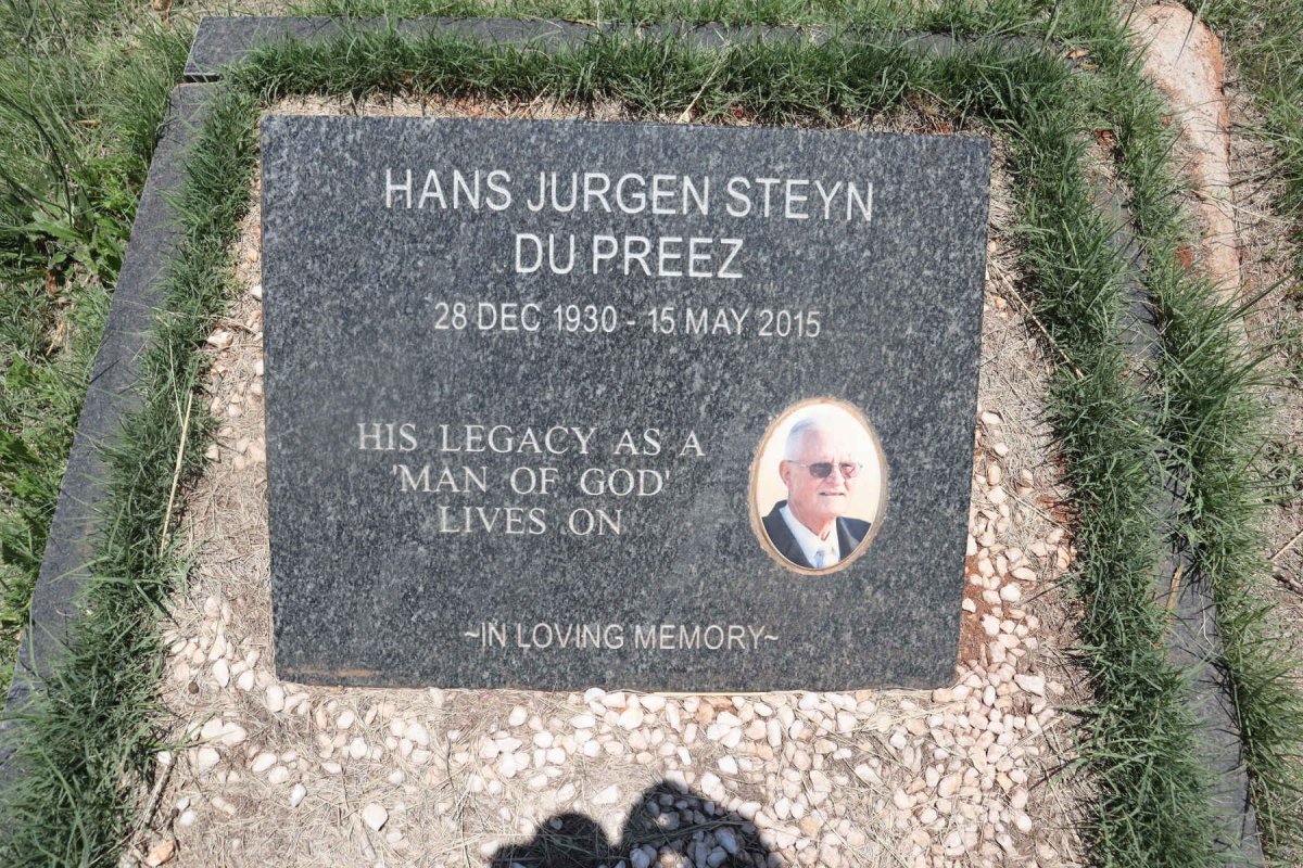 PREEZ Hans Jurgen Steyn, du 1930-2015
