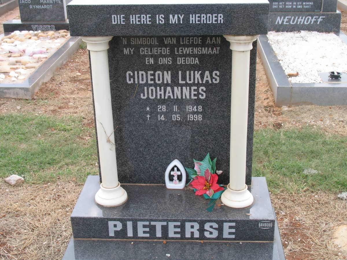 PIETERSE Gideon Lukas Johannes 1948-1998