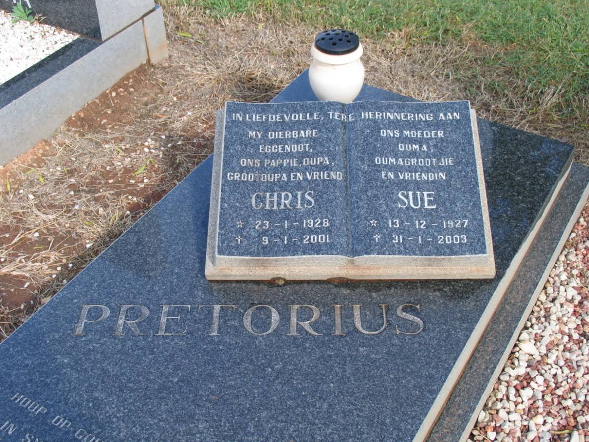 PRETORIUS Chris 1928-2001 &amp; Sue 1927-2003
