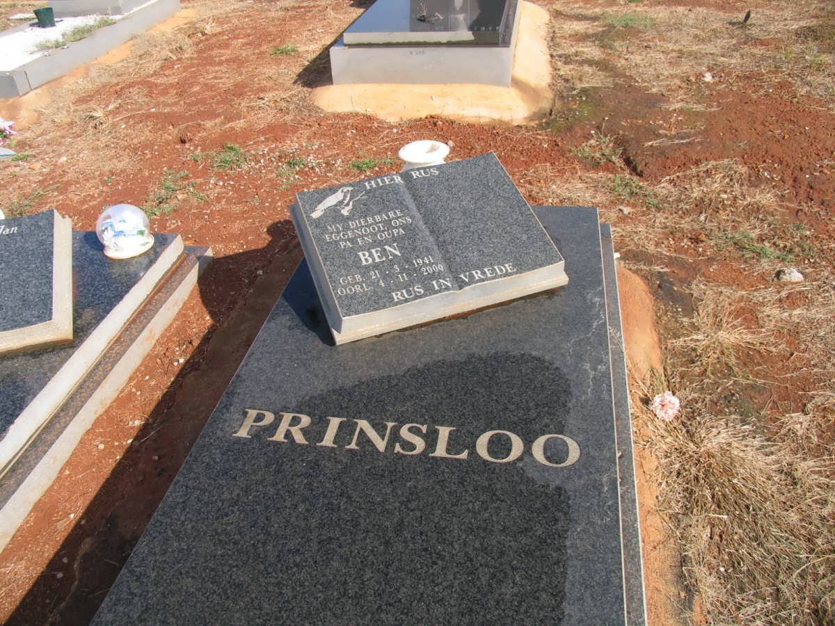 PRINSLOO Ben 1941-2000