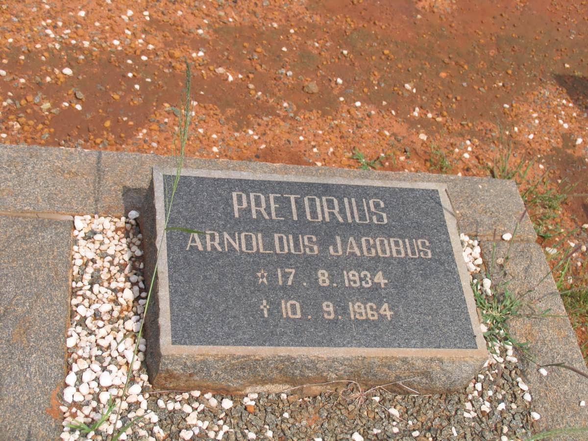 PRETORIUS Arnoldus Jacobus 1934-1964