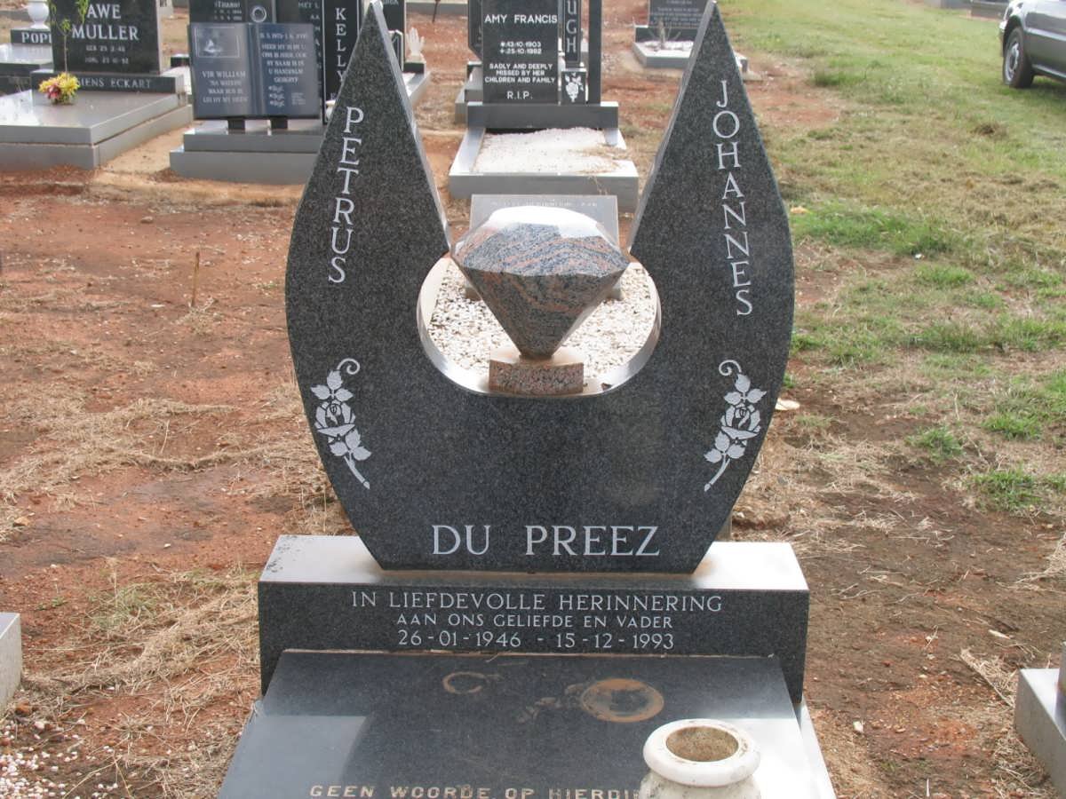 PREEZ Petrus Johannes, du 1946-1993