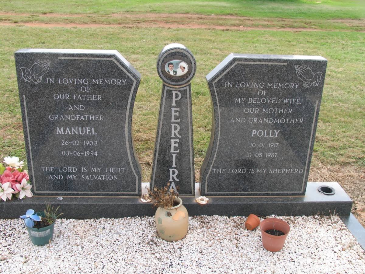 PEREIRA Manuel 1903-1994 &amp; Polly 1917-1987